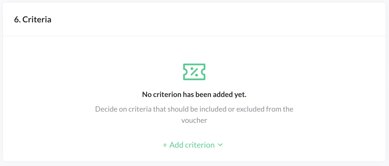Criteria preview